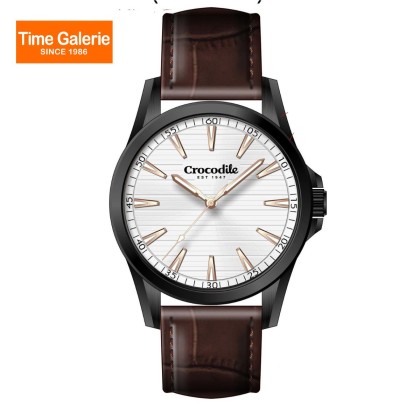 Crocodile CRDW7252.128 Stainless Steel Case Black Leather Black Dial Men Watch Crocodile CRDW7252.128 Stainless Steel Case Black Leather Black Dial Men Watch
